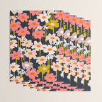 Groovy Flowers retro pattern Wrapping Paper Gallery Image 3