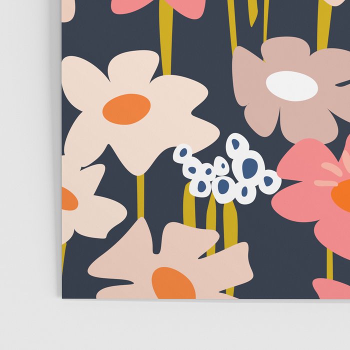 Groovy Flowers retro pattern Poster Gallery Image 3