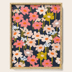 Groovy Flowers retro pattern Serving Tray Gallery Image 1