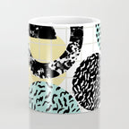 Amped - retro memphis throwback 80s style grid dots painting cut paper Coffee Mug Gallery Image 4