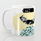 Amped - retro memphis throwback 80s style grid dots painting cut paper Coffee Mug Gallery Image 3