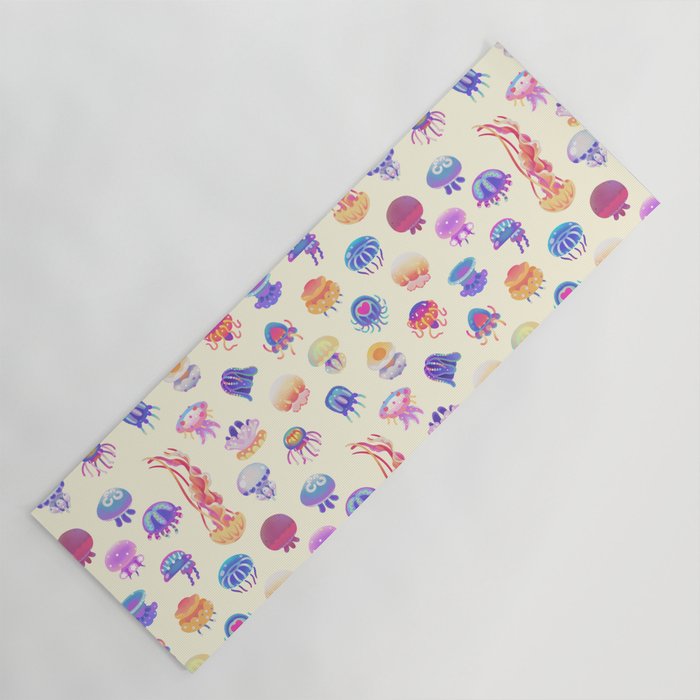 Jellyfish Day - pastel Yoga Mat Gallery Image 1