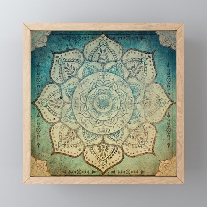 Faded Bohemian Mandala Mini Art Print Gallery Image 1