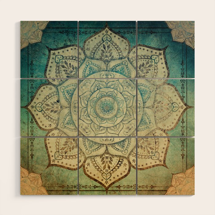 Faded Bohemian Mandala Wood Wall Art Gallery Image 1