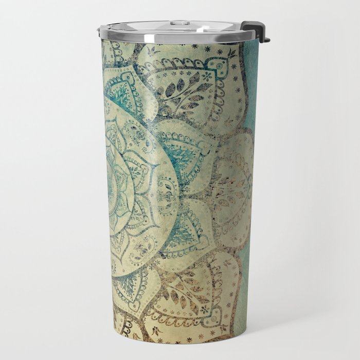 Faded Bohemian Mandala Travel Mug Gallery Image 2