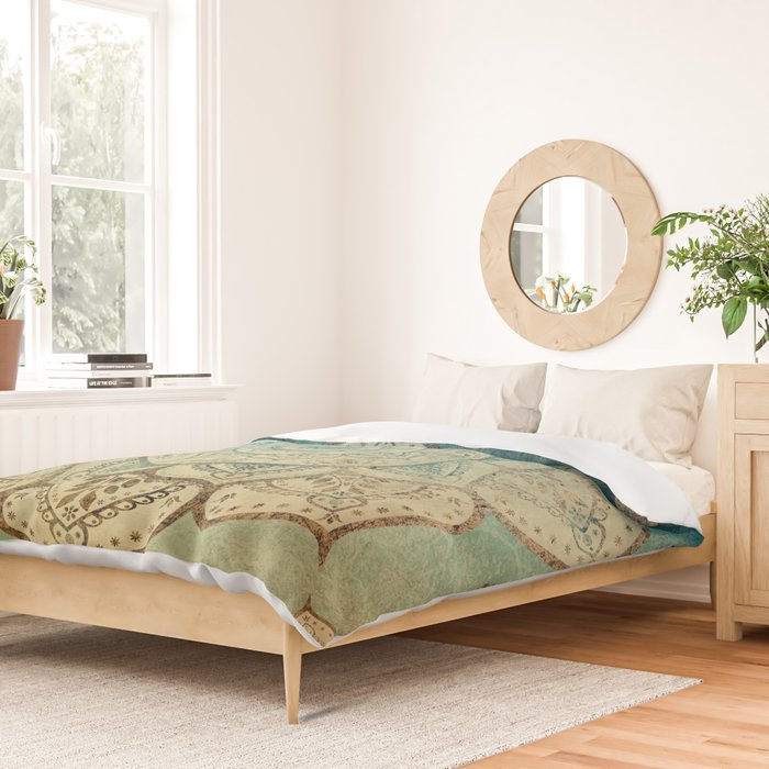 Faded Bohemian Mandala Duvet Cover Gallery Image 2