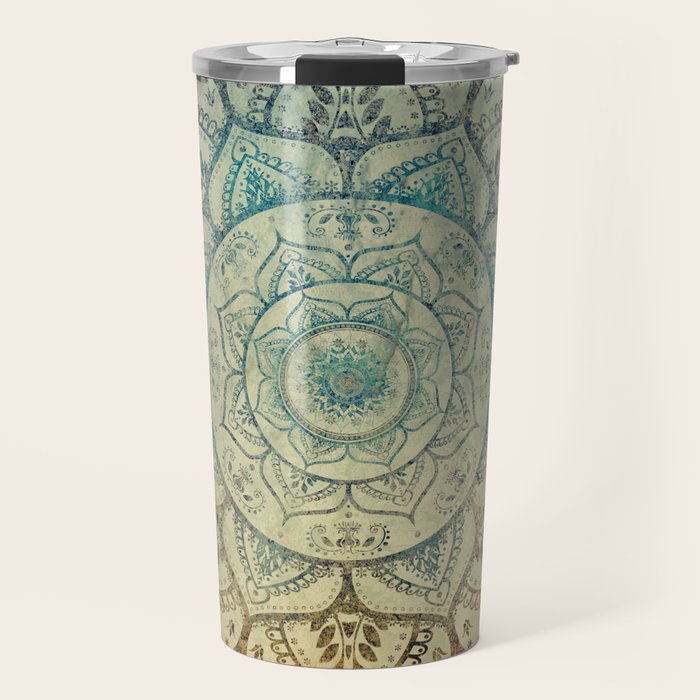 Faded Bohemian Mandala Travel Mug Gallery Image 1
