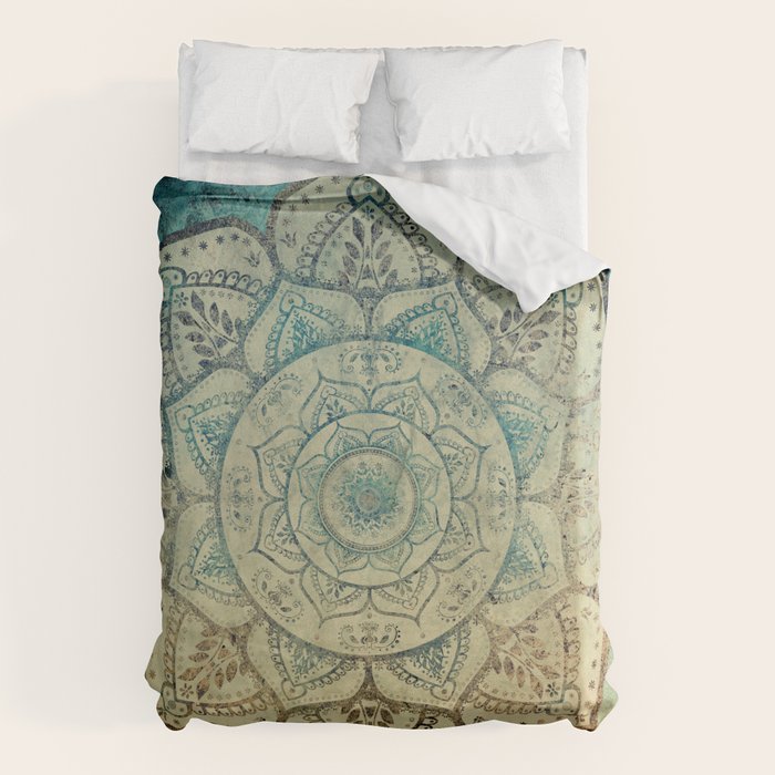 Faded Bohemian Mandala Duvet Cover Gallery Image 1
