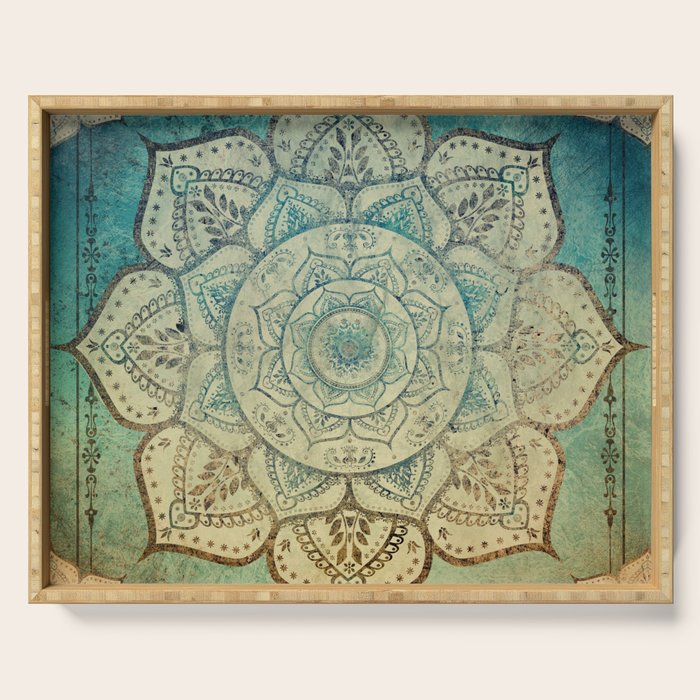 Faded Bohemian Mandala Serving Tray Gallery Image 1