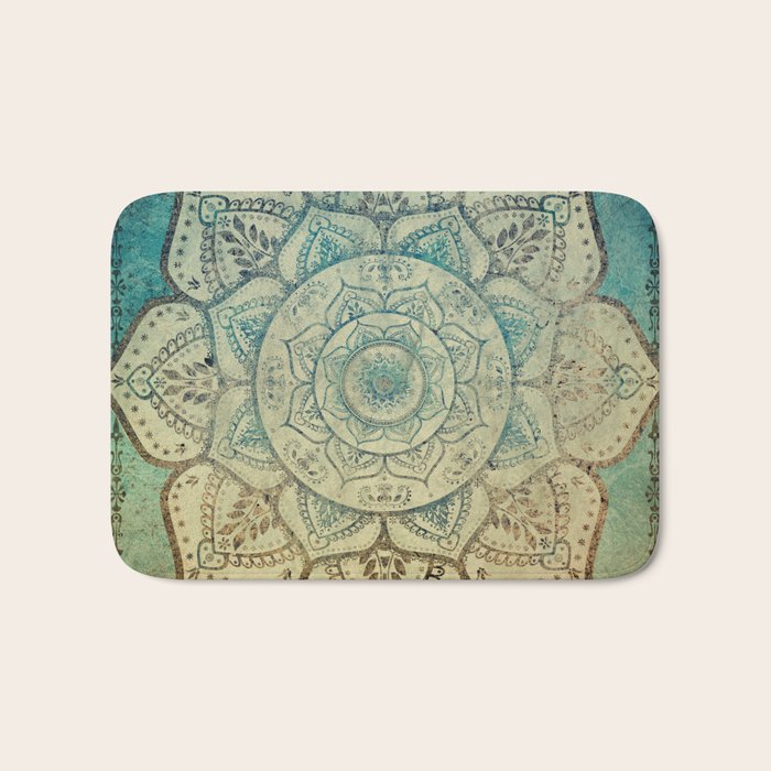 Faded Bohemian Mandala Bath Mat Gallery Image 1