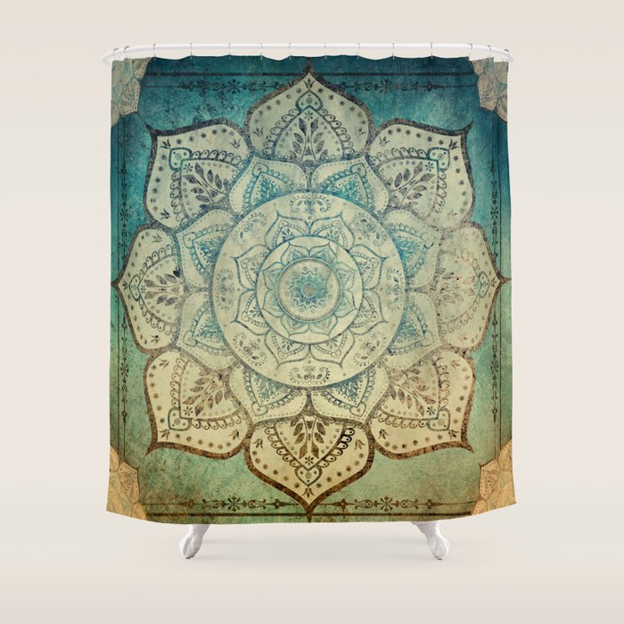 Faded Bohemian Mandala Shower Curtain Gallery Image 1