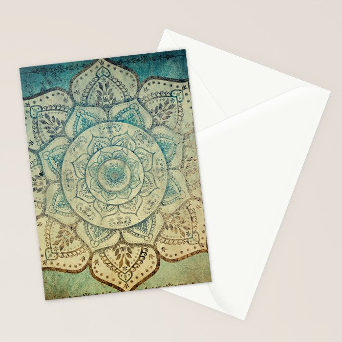 Faded Bohemian Mandala Stationery Card Gallery Image 2