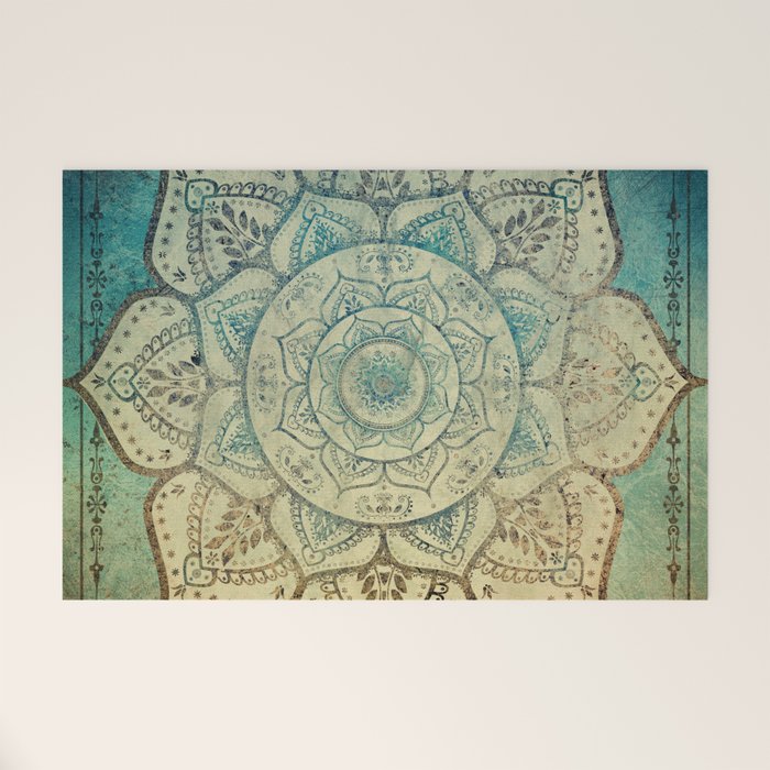 Faded Bohemian Mandala Welcome Mat Gallery Image 1