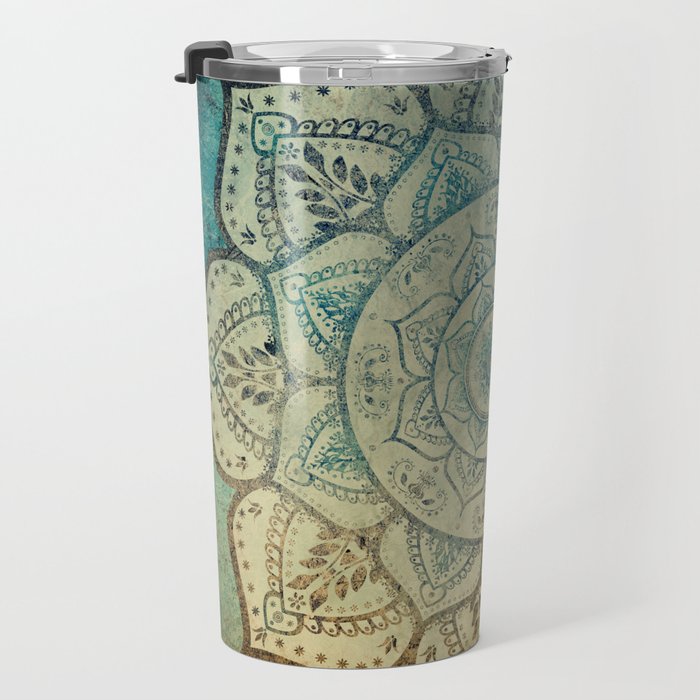 Faded Bohemian Mandala Travel Mug Gallery Image 3