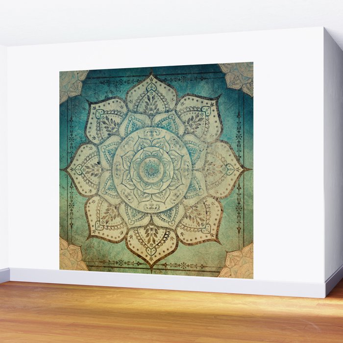 Faded Bohemian Mandala Wall Mural Gallery Image 2