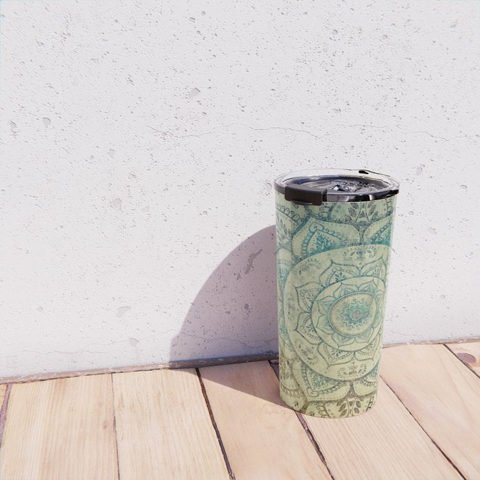 Faded Bohemian Mandala Travel Mug Gallery Image 4