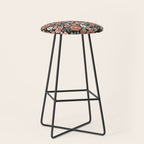70s flowers - 70s, retro, spring, floral, florals, floral pattern, retro flowers, boho, hippie, earthy, muted Stool Gallery Image 1