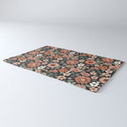 70s flowers - 70s, retro, spring, floral, florals, floral pattern, retro flowers, boho, hippie, earthy, muted Rug Gallery Image 3
