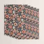 70s flowers - 70s, retro, spring, floral, florals, floral pattern, retro flowers, boho, hippie, earthy, muted Wrapping Paper Gallery Image 3