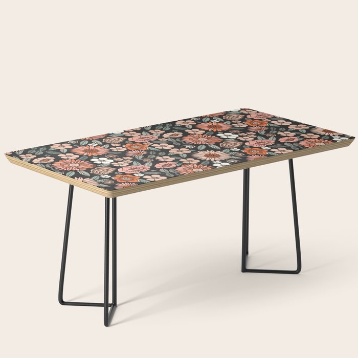 70s flowers - 70s, retro, spring, floral, florals, floral pattern, retro flowers, boho, hippie, earthy, muted Coffee Table Gallery Image 1