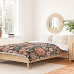 70s flowers - 70s, retro, spring, floral, florals, floral pattern, retro flowers, boho, hippie, earthy, muted Duvet Cover Gallery Image 2