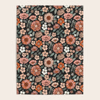 70s flowers - 70s, retro, spring, floral, florals, floral pattern, retro flowers, boho, hippie, earthy, muted Poster Gallery Image 4