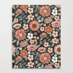 70s flowers - 70s, retro, spring, floral, florals, floral pattern, retro flowers, boho, hippie, earthy, muted Notebook Gallery Image 4