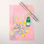 Oysters and Champagne Celebration Wrapping Paper Gallery Image 1
