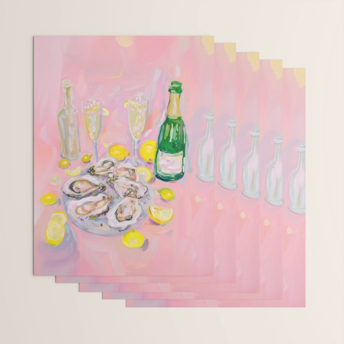 Oysters and Champagne Celebration Wrapping Paper Gallery Image 3