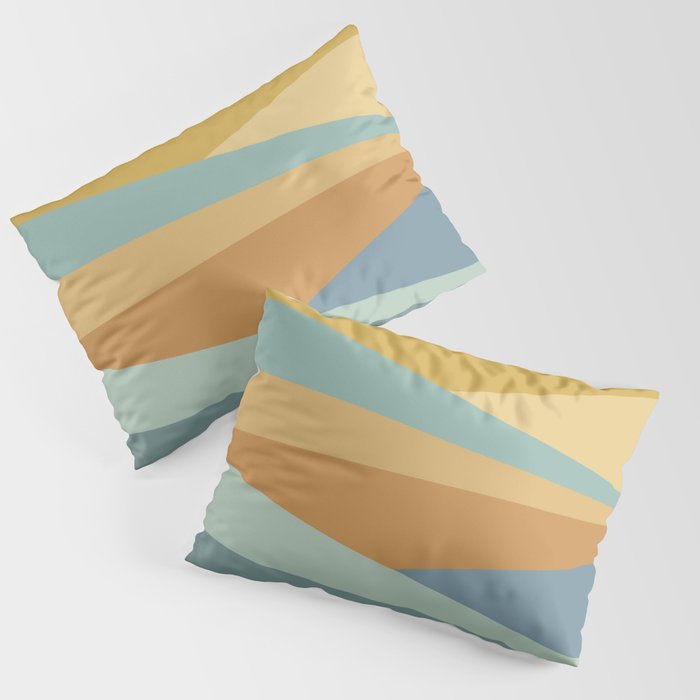 Geometric Triangles XIII Retro Summer Pillow Sham Gallery Image 3