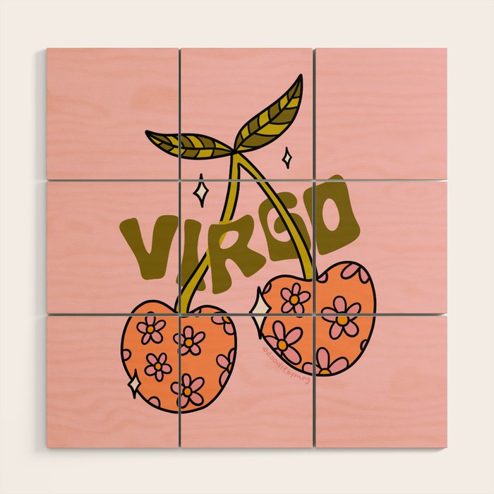 Virgo Cherries Wood Wall Art Gallery Image 1