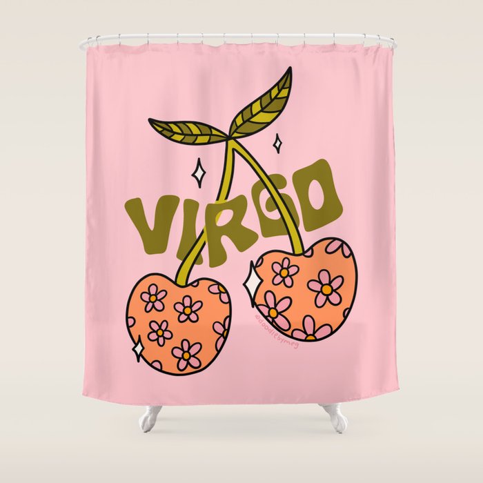 Virgo Cherries Shower Curtain Gallery Image 1
