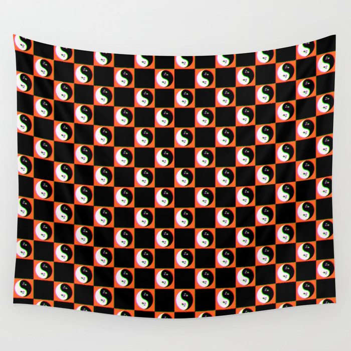 Spooky Yin Yang 3D Print Wall Tapestry Gallery Image 1