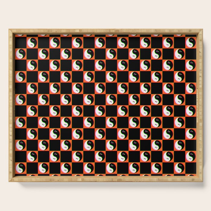 Spooky Yin Yang 3D Print Serving Tray Gallery Image 1