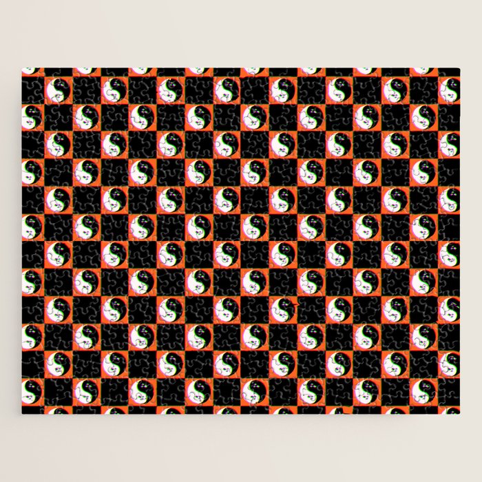 Spooky Yin Yang 3D Print Jigsaw Puzzle Gallery Image 1