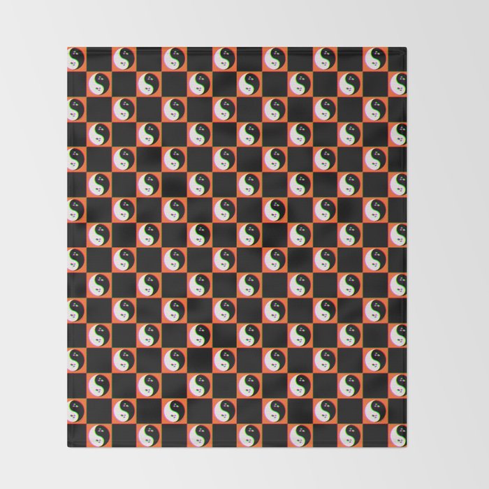 Spooky Yin Yang 3D Print Throw Blanket Gallery Image 2