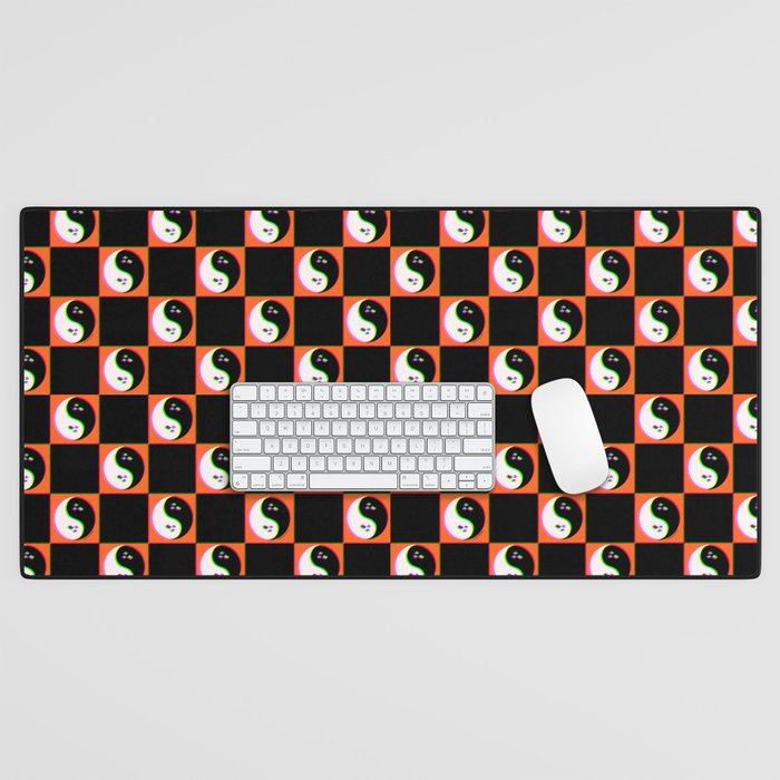 Spooky Yin Yang 3D Print Desk Mat Gallery Image 1
