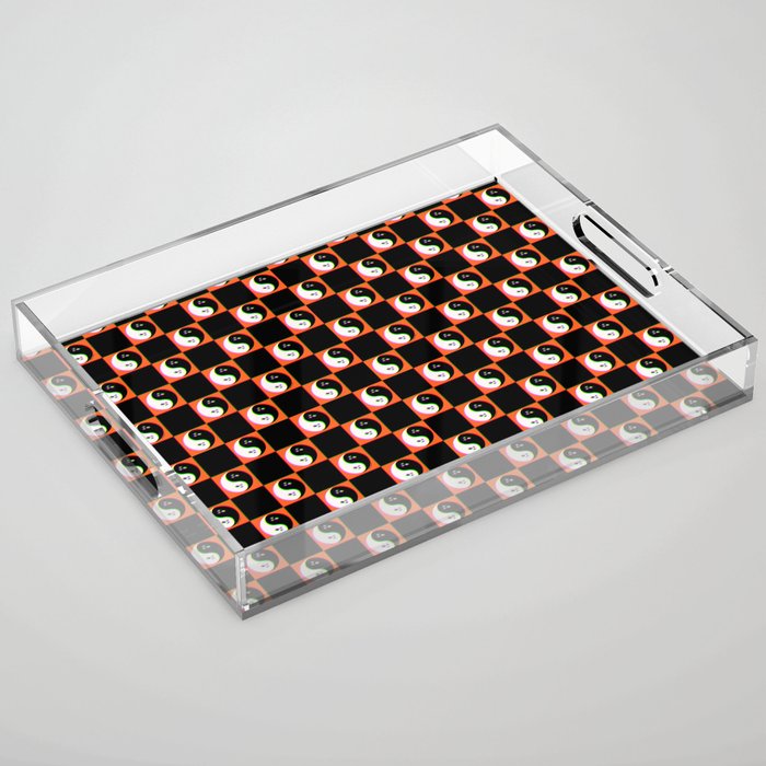 Spooky Yin Yang 3D Print Acrylic Tray Gallery Image 1