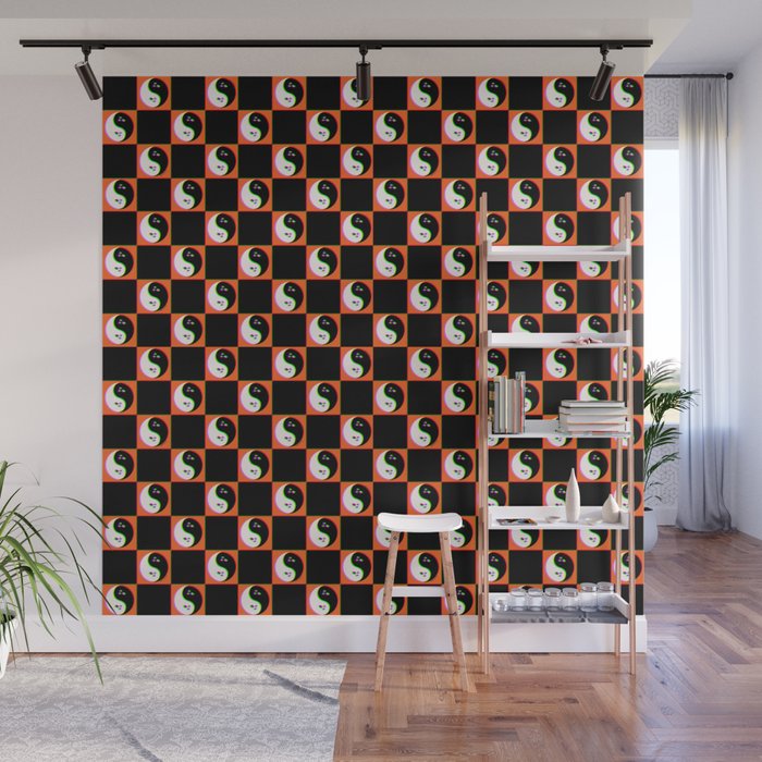 Spooky Yin Yang 3D Print Wall Mural Gallery Image 1
