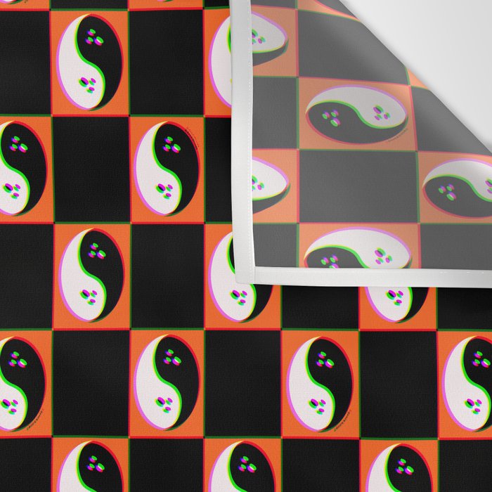 Spooky Yin Yang 3D Print Wall Tapestry Gallery Image 3