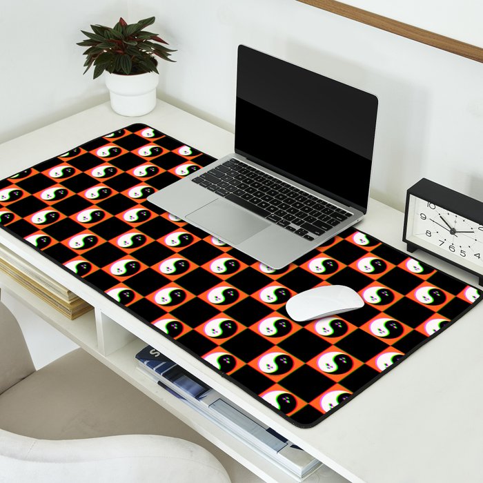 Spooky Yin Yang 3D Print Desk Mat Gallery Image 2