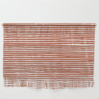 Rustic, Abstract Stripes Pattern in Terracotta Wall Hanging Gallery Image 1