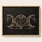 Triple Moon - Triple Goddess Gold and black Serving Tray Gallery Image 1