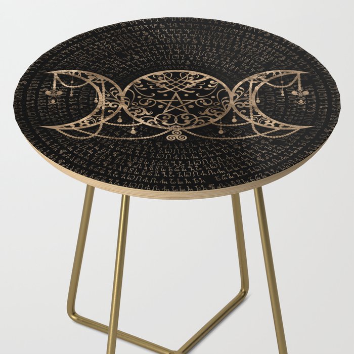 Triple Moon - Triple Goddess Gold and black Side Table Gallery Image 2