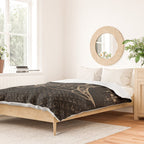 Triple Moon - Triple Goddess Gold and black Duvet Cover Gallery Image 2