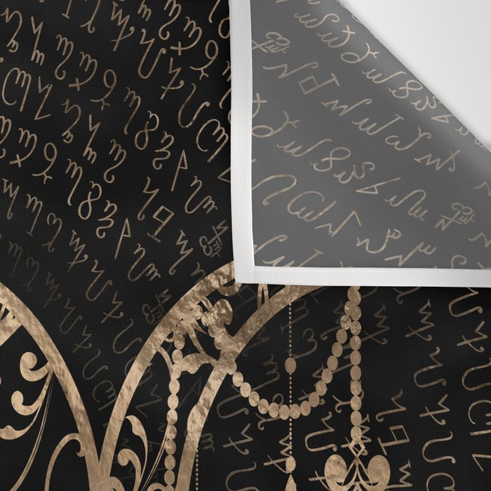 Triple Moon - Triple Goddess Gold and black Wall Tapestry Gallery Image 3