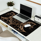 Triple Moon - Triple Goddess Gold and black Desk Mat Gallery Image 2