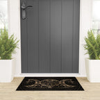 Triple Moon - Triple Goddess Gold and black Welcome Mat Gallery Image 3