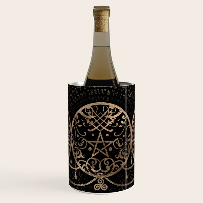 Triple Moon - Triple Goddess Gold and black Wine Chiller Gallery Image 1