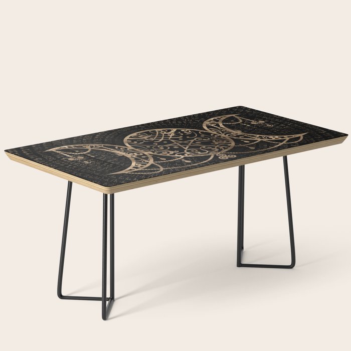 Triple Moon - Triple Goddess Gold and black Coffee Table Gallery Image 1